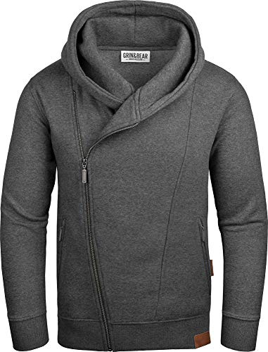 Grin&Bear Hoodie herr sweatshirt tröja GEC016, antracit, XL