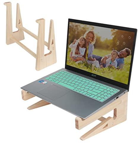HuaLiSiJi Laptop Ständer Holz Tablet Ständer Holz Laptop Laptopständer Belüfteter, Angenehme Höhe Es Ist Leicht überall zu Trage (A)