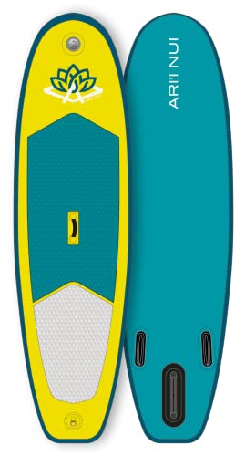 ARIINUI SUP aufblasbar 9.0 MAHANA Gelb Türkis Komplettset Inflatable Stand Up Paddle Board