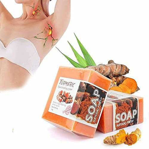 Lymphatic Detox Organic Turmeric Soap Ginger Soap, Turmeric Lymphatic Drainage Bar Soap for All Skin Types (1pcs, Turmeric)