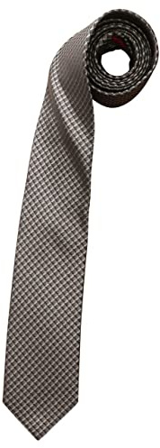 OLYMP Krawatte slim 6,5 cm breit aus reiner Seide Fleckabweisend rost