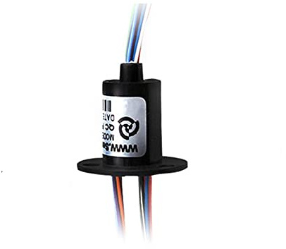 Hat Type Capsule Slip Ring, 12.5MM 2 Wires 5A Black Power Collector Ring for Monitor Robotic Monitoring System Drone