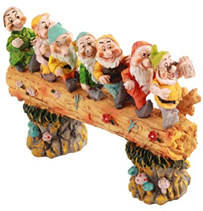 CaCaCook 1 Pc Sept Nains Résine GNOME Décor De Jardin Conte De Fées Jardin GNOME Statue Résine Gnomes (Résine)