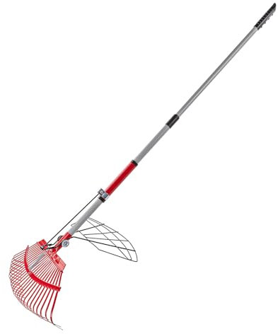 Universal Rechen Laubrechen mit Greifer und Teleskop Alustiel, Breite 53 cm