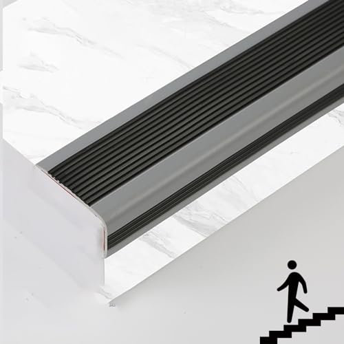 Nez De Marche D'escalier-protection Nez De Marche Caoutchouc Escalier Nez De Marche PVC 50x25mm Protections De Bord Et D'angle Nez De Marche Profilé D'escalier ( Color : Nero , Size : 4m/157.4inch )
