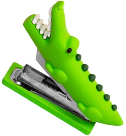 HOODANCOS Mini Stapler Cute Cartoon Handheld Stapler Portable Desk for Kids and Office Use Smooth Stapling with Soft Silicone Detail
