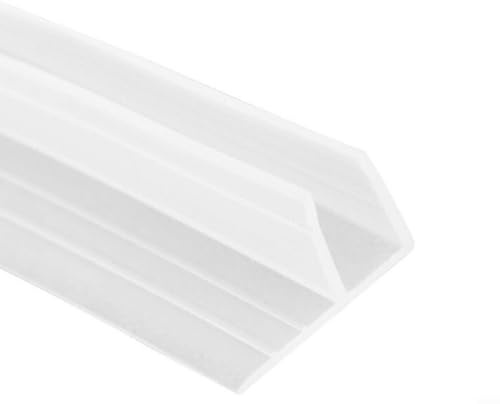 URPIZY Duschtürdichtungsstreifen, F-Form, für Bad, Dusche, Tür, Duschdichtungen für Glas, 6 mm Dichtungslücke, Gummi-Duschwand, Lückendichtungsstreifen (2 Stück)