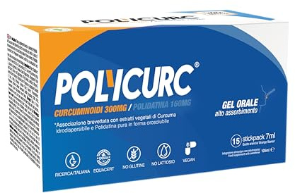 PolyCurc Gel - Integratore Curcumina e Polidatina - Stickpack alto dosaggio