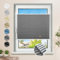 Plissee ohne Bohren Verdunkelung Klemmfix Grau 35x120cm Thermo Plissees 100% Verdunklung Rollos für Fenster & Tür Verdunklungsplissee ohne Bohren Sichtschutz und Sonnenschutz