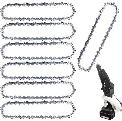 7 cadenas de sierra de 6 pulgadas, 37 TG, mini motosierra, cadena de repuesto, mini motosierras, compatible con todas las cadenas de sierra de 6 pulgadas, para árboles de jardín, agricultura, corte de