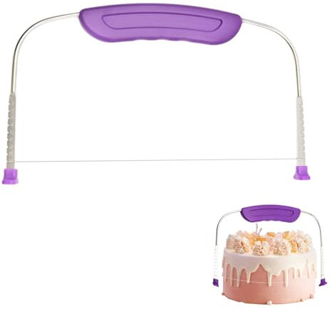 Cake Cutter, Cake Leveller, Cake Slicer, Cake Leveller Cutter, Professional Stainless Steel Cake Leveller Slicer Adjustable Wire Slicer Cutter, Ideal Kitchen Baking Tools for Cake Cutting,Purple
