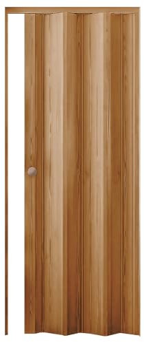 ESTO Porta a Soffietto con Serratura Chiave da Interno 84 x 215 cm Misura, Economy e Premium quality, Porta Scorrevole 6 Colori diversi Bianco, Noce, Ciliegio, Legno Scuro (Ciliegio Venato)