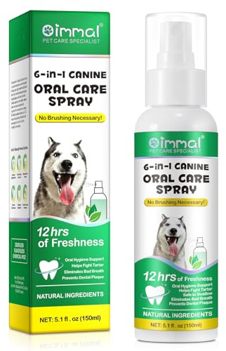 Spray dental para perros y gatos, 6 en 1, cuidado bucal para perros, cuidado dental, elimina la placa y el sarro, refresca el aliento, limpia las encías y los dientes, previene enfermedades bucales en