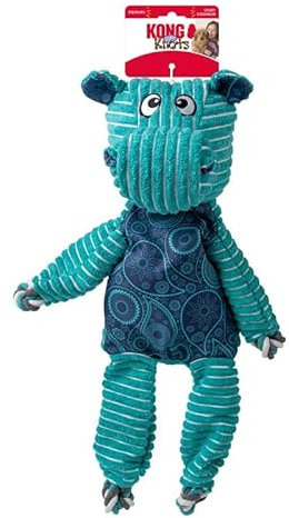 KONG Floppy Knots Jumbo XL Hippo Dog Toy – Extra-Large Plush with Knotted Rope Skeleton, Dual Squeakers, Minimal Stuffing, Soft & Durable for Tugging, Flopping & Snuggling