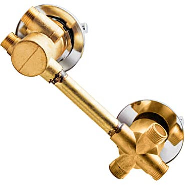 Mitigeur de douche en laiton 2/3/4/5 voies amélioré – Robinet thermostatique avec commande d'inverseur G1/2 à double poignée épaisse, cartouche en laiton durable, robinet de cabine de douche de 14,5