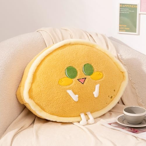 Ueiwffzo Kuschelkissen Cartoon Obst Dekokissen, Mango Zitrone Apfel Plüsch Kissen Kinderkissen Weiches Kuscheliges Sofakissen Dekokissen Kissen Sitzkissen (Zitrone)