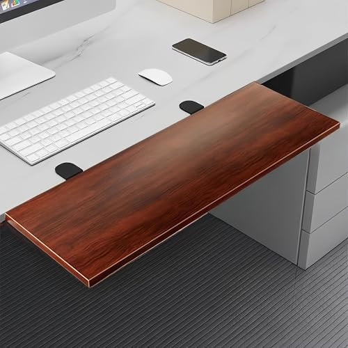 Vassoio di prolunga ergonomico da scrivania, 30 x 120 cm, pieghevole, per tavolo da pranzo e tastiera da ufficio, estensione perfetta per casa e ufficio