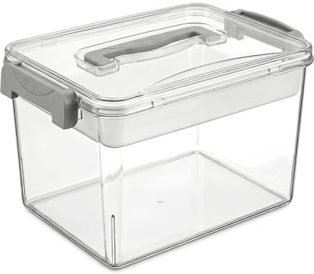 QINGZY Boite Rangement Medicament, Boite à Pharmacie à 2 étages, Grand Organisateur de Médicaments avec Poignée en Plastique Transparente, Grande Capacité pour Maison