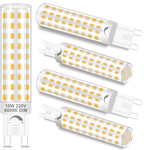 XIMNCHNI G9 LED Lampe 10W 3000K Dimmbar 80W-100W Halogen Ersatz | 900 Lumen Nicht Flimmern 360° Abstrahlwinkel AC 230V 5er Stück