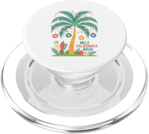 Mele Kalikimaka Tropical Christmas Hawaiian Xmas Palm Tree PopSockets PopGrip per MagSafe