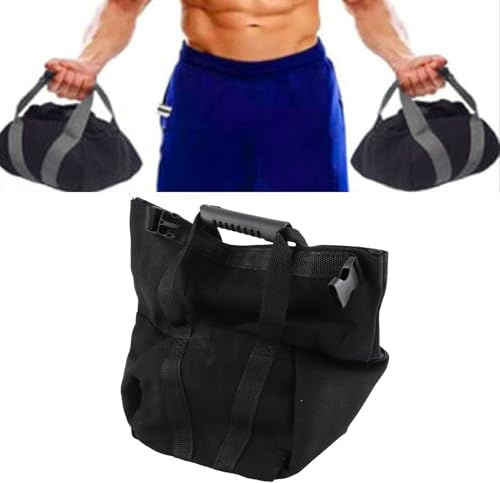 SustVita Leerer Fitness-Workout-Sandsack mit ergonomischen Griffen für Heim-Fitnessstudio und Reisen, EIN Power-Trainingssack für Ganzkörper-Krafttraining, strapazierfähiges
