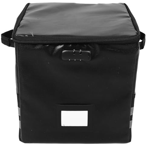 TOVINANNA Estuche Ignífugo Plegable para Guardar Discos de Vinilo con Cerradura Organizador con Compartimentos Caja Antidespolvoreo con Doble Asa para Almacenamiento Seguro y Transporte