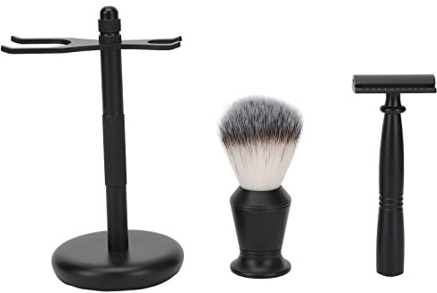 Yinhing Kit de Tondeuse à Barbe Double Manuel, en Alliage de Nylon, Base de Support de Brosse à Cheveux pour Hommes, Toilettage, Style, Voyage, Usage Domestique
