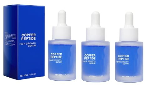 Kupfer-Peptid Haarserum,Kupferpeptidserum Gegen Haarausfall,30ML*3PC,Reduzierung feiner Linien und Falten,Repariert der Vorzeitigen Hautalterung