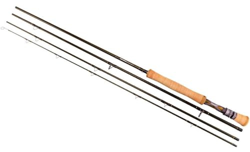 Snowbee Diamond 2 7 Wt. 4-Piece Fly Rod ,Olive Green 10 Ft - High-Performance Tri-Modulus Carbon Technology, 4 Piece Fly Rods & Matching Cotton Drill Rod Bag