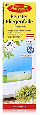 Aeroxon Fensterfliegenfalle - 4 Fliegenfallen pro Schachtel