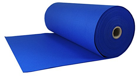 Taschenfilz Filz, Filzstoffe 0,5lfm Meterware 4mm stark, 1m breit imprägniert (Blau)