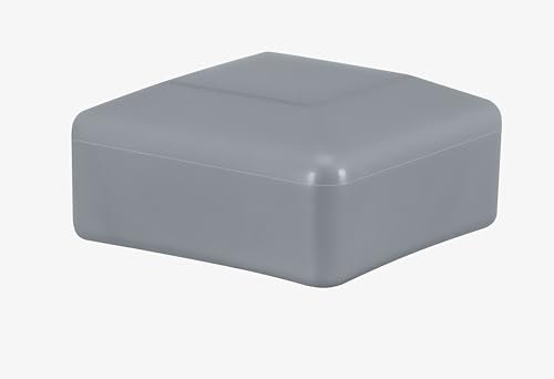 EMFA Capuchon pour Poteau carré 80x80 mm Gris 1 pièce Chapeau de clôture Tube Plastique 8x8 cm