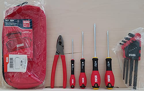 USAG 007 SB 150 CX SET KIT DI UTENSILI PINZA GIRAVITI CHIAVI ESAGONALI CON BORSA