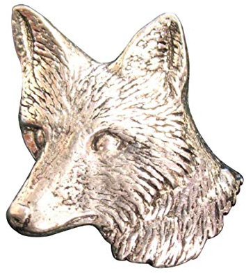 Ansteckpin Fuchs Kopf | für den Hut oder das Revers | Perfekt zum Jagd-Outfit | Anstecker Pin Button | Altsilber