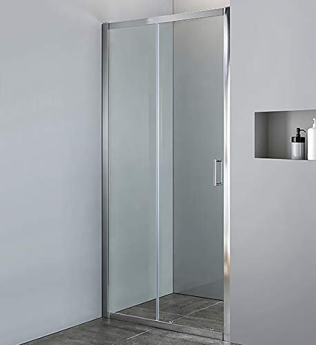 Cabine de douche porte niche 2 portes en cristal 6 mm, ouverture coulissante 97 – 100 cm