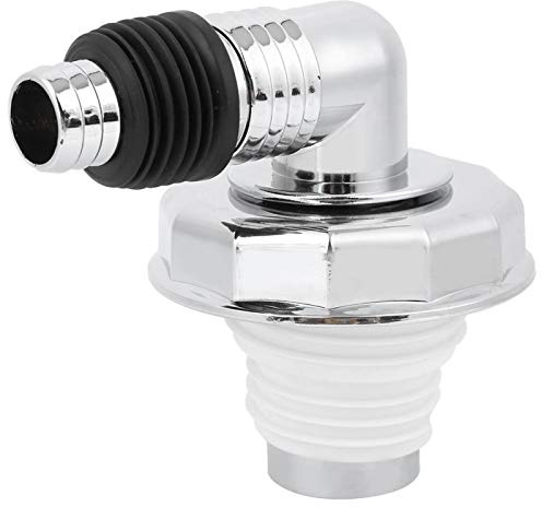 Raccordo di scarico a pavimento, Materiale PVC resistente corrosione, Rotazione 360 gradi facile installazione, Giunto copertura scarico, Per lavatrice e serbatoio toilette
