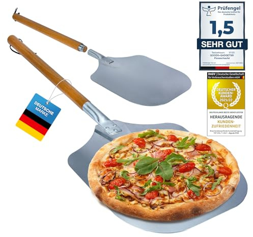 GOODS+GADGETS® Pizzaspade XXL - Aluminium med Trähandtag