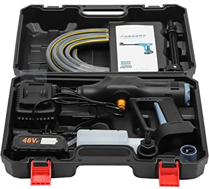 Hochdruckreiniger 380w Kabelloser Mobiler Reiniger Mit 6-In-1 DüSe Einstellbare Geschwindigkeit Elektrische Wasserpistole FüR Auto Waschen Teppichreinigen BewäSsern