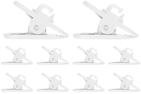 sourcing map 10 clip per cavo cuffie da 2,4 cm di lunghezza, piccoli morsetti per cavi per cuffie, rotazione a 360 gradi, clip per abbigliamento, morsetti per microfono, ganci per cavi rotondi e