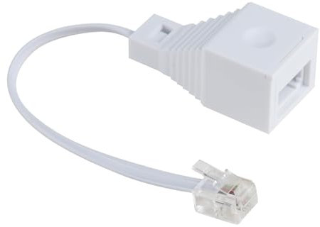 Adattatore da RJ11 a BT da spina standard RJ11 a presa telefonica BT, convertitore da telefono a connettore Ethernet per telefono 6P4C, macchina fax, telefoni, modem, router e stampanti