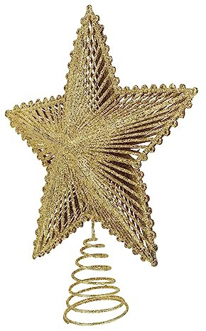 CONGARTENO 1pezzi Decorazione Natalizia Puntale Per Albero Di Natale Stella Glitterata Ornamentazione Unica Per Atmosfera Festiva Adatta Per Decorare Tuo Albero Di Natale