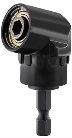 BEASAFY Adattatore per avvitatore angolare da 105°, punta ad angolo retto, attacco esagonale da 1/4, attacco angolare magnetico per avvitatore a batteria, punta angolare per la foratura dello spazio