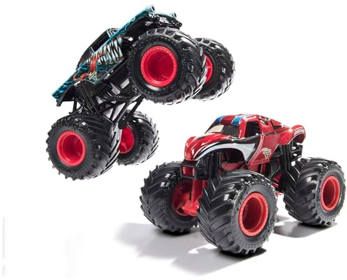 Monster Jam Marvel Venom vs The Amazing Spider-Man escala 1:64, paquete de 2