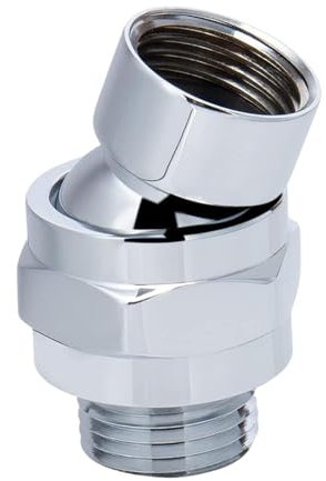 JISADER Cabezal de Ducha de articulación giratoria Universal, Adaptador de Boquilla de Ducha de articulación Universal montada en la Pared, Plata