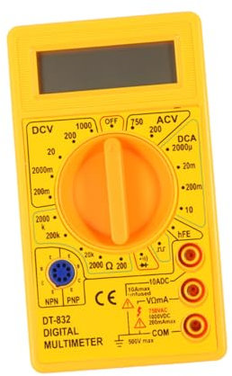 EXCEART Multimetro Digitale Display Lcd Tester Per Volt Ohm e Ampere Strumento Di Misura Elettronico Compatto Per Elettricisti e Fai Da Te Facile Da Usare Per Principianti