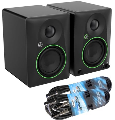 Mackie CR4.5BT Moniteur de studio actif 2 voies haut-parleur Bluetooth avec 2 câbles jack Keepdrum