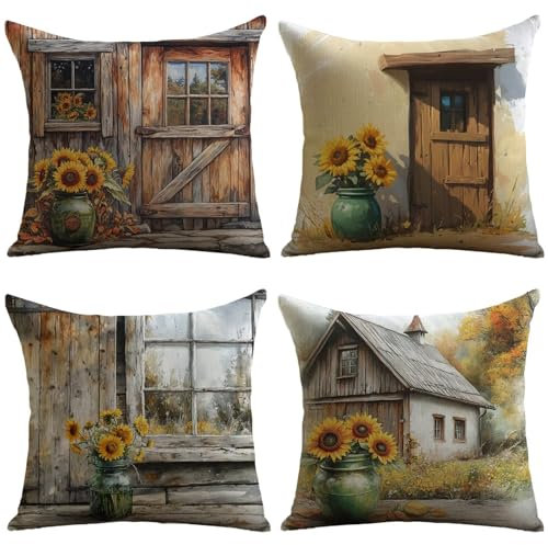 Cuscini Esterno Casa Colonica Federe Cuscini Divano 70x70cm Cuscino Divano Case Velluto Copricuscini Decorativi Doppia Faccia Stampa Fodera per Cuscino per Sedia Camera Arredo Esterni Giardino JL-15