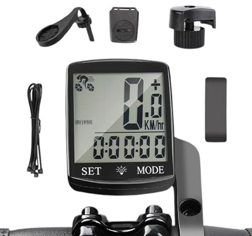 Fahrrad-Speedometer, kabelloser Fahrrad-Odometer, wasserdicht, leuchtend, 5,6 cm, Mountainbike-Zubehör, Sturdy Tracker für Dirtbikes, ATV, Motorroller
