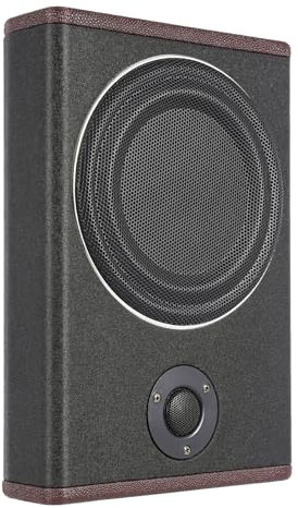 Subwoofer Auto Potencia nominal 200 W, carcasa de bajo asiento para coche Potencia máxima 600 W, potente carcasa subwoofer con amplificador activo, frecuencia de subwoofer activo 40-200Hz (37 x 25 x
