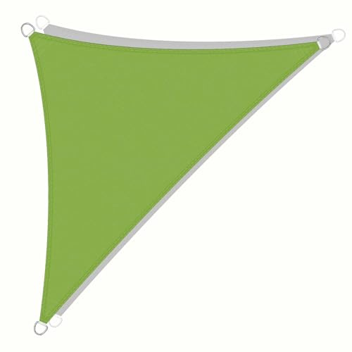 SRHIMEOS Vela Parasole Balcone Impermeabile 4x4x4, Vela Ombreggiante Triangolare Esterni, Tende da Sole in Tessuto HDPE, Telo Ombreggiante Antipioggia Anti UV, per Esterno, Giardino